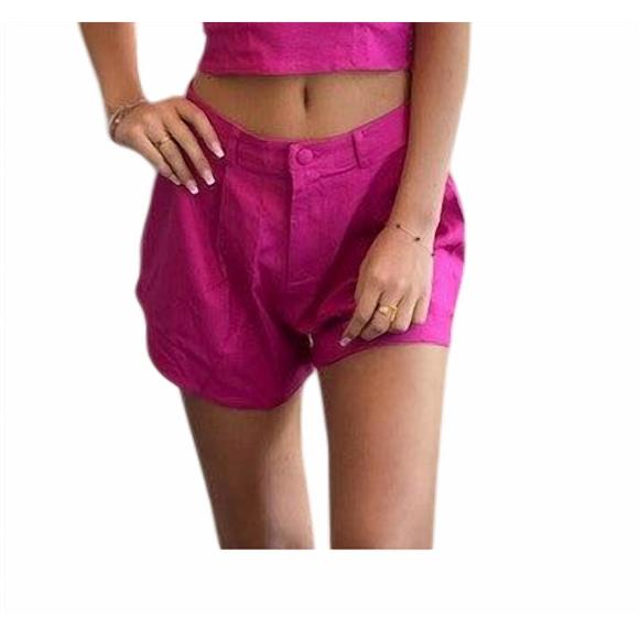 NEW 4SI3NNA mid rise short in fuchsia